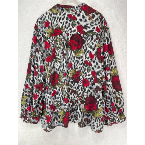 Allison Daley Woman 3X Long Sleeve Button Up Blouse NWT - Picture 5 of 12